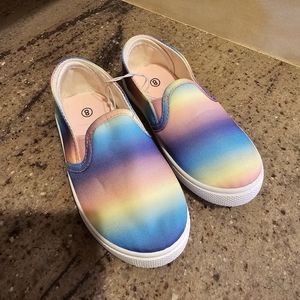 Toddler Rainbow Slip Ons Sz 8